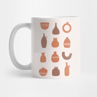 Potteries In Warm Earthy Colors Mug